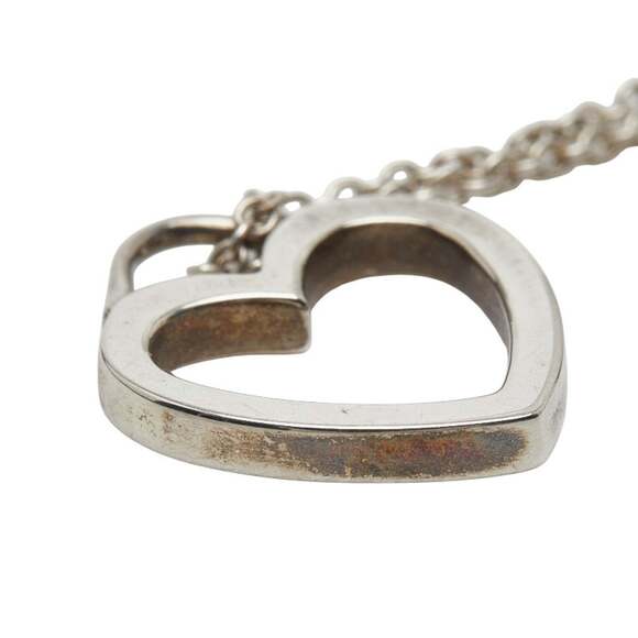 Tiffany & Co. SV925 Silver Sentimental Heart Necklace for Women. TIFFANY